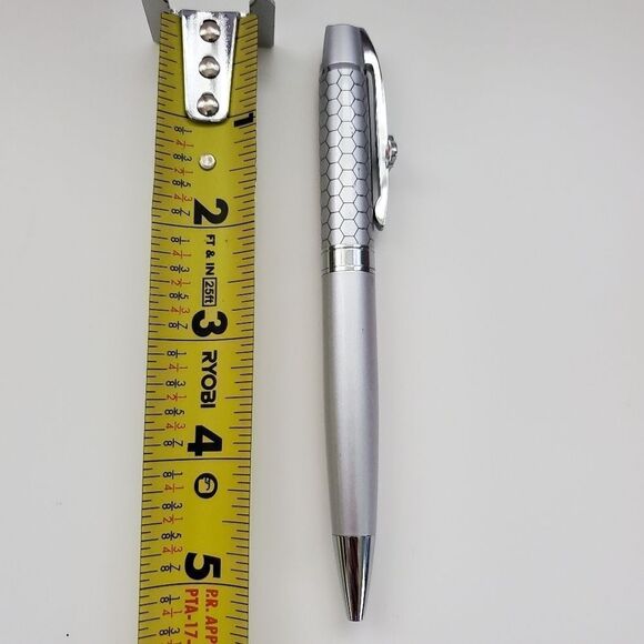 New Tequila Patron Silver Bee Honeycomb Pen Heavyweight Clip Twist Open Close - Picture 5 of 5